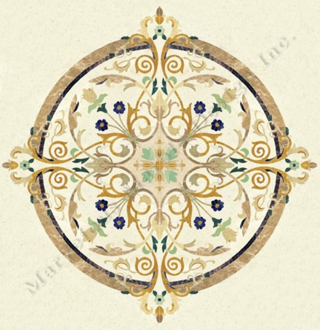 7ft-california marble medallion