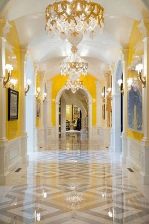 custom marble flooring design